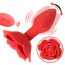 Анальная пробка с вибрацией и ротацией Boss Series Rotating Butt Plug Flower, красная - Фото №7