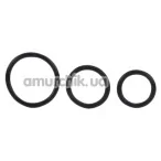 Набір ерекційних кілець Black Rubber Ring Set, 3 шт - Фото №1