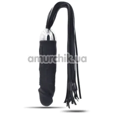 Вібратор з флогером DarkSide Big Real Anal Whip, чорний - Фото №1