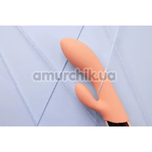 Вібратор Loveline Ultra Soft Silicone Rabbit Vibrator, помаранчевий