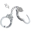 Наручники Temptasia Bling Cuffs, серебряные - Фото №3