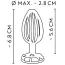 Анальна пробка Anos Finest Butt Wear Metal Cage Butt Plug 2.8 см, срібна - Фото №7