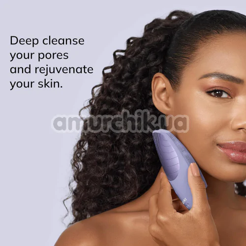 Ультразвуковая щетка для лица Geske Sonic Thermo Facial Brush 6 in 1, сиреневая