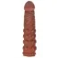 Насадка - удлинитель пениса Lovetoy Pleasure X-Tender Series LV1054, коричневая - Фото №1