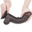 Фаллоимитатор Sliding-Skin Dual Layer Dong 8 с маленькой мошонкой, коричневый - Фото №4