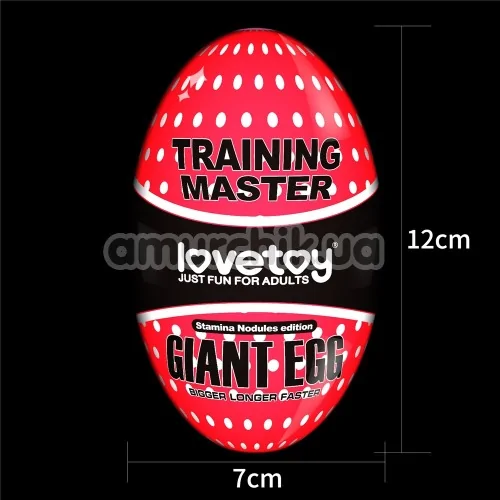 Мастурбатор Lovetoy Giant Egg Stamina Noduled Edition, прозорий