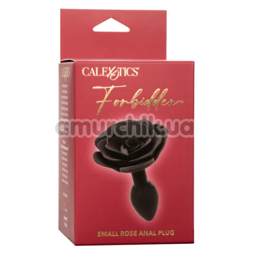 Анальна пробка Forbidden Small Rose Anal Plug, чорна