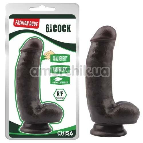 Фаллоимитатор Fashion Dude 6.9 Inch Cock, темно-коричневый