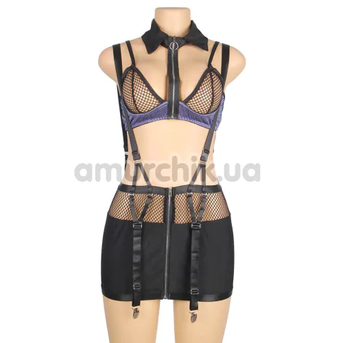 Костюм полицейской Star Night Police Set, черный: топ + юбка