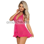 Комплект Star Night Elegante Babydoll, розовый: пеньюар + трусики-стринги - Фото №1