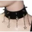 Нашийник Spade з шипами і зірочками, чорний