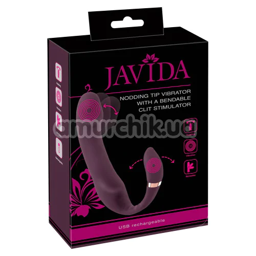 Вібратор кліторальний і для точки G Javida Nodding Tip Vibrator, фіолетовий