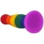 Анальна пробка Colourful Love Colourful Plug 10.5 см, райдужна - Фото №2