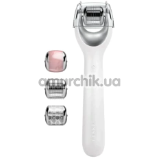 Массажер-роллер для лица с микроиглами Geske MicroNeedle Face Roller 9 in 1, белый - Фото №1