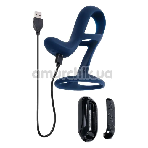 Насадка на пенис с вибрацией Zero Tolerance Big Time, синяя