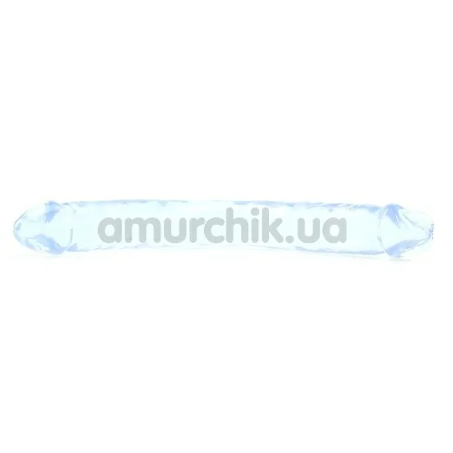 Двокінцевий фалоімітатор Basix Rubber Works 12 Double Dong, прозорий