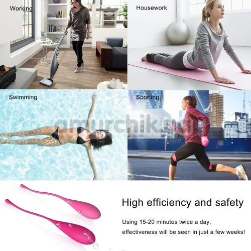 Набор вагинальных шариков FemmeFit Pelvic Muscle Training Set, розовый