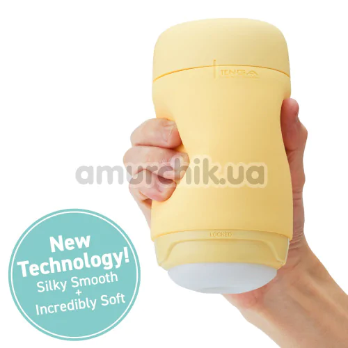 Мастурбатор Tenga Puffy Custard Yellow, желтый