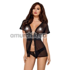 Комплект JSY Sexy Lingerie JS228166, черный: пеньюар + трусики - Фото №1