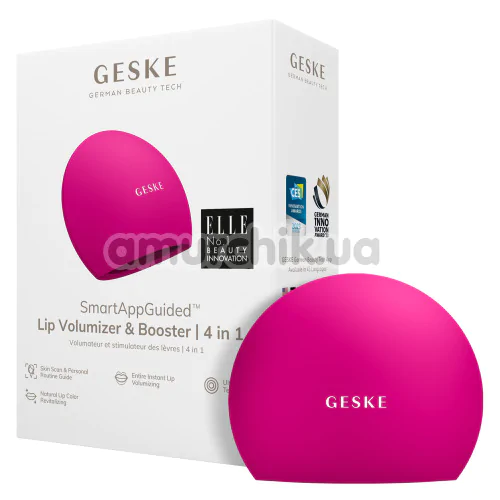 Устройство для увеличения объема губ Geske Lip Volumizer & Booster Big 4 in 1, ярко-розовое