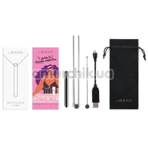 Клиторальный вибратор Le Wand Necklace Vibe, темно-серый