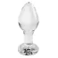 Анальна пробка з рожевим кристалом Adam & Eve Pink Gem Glass Plug Medium, прозора - Фото №4
