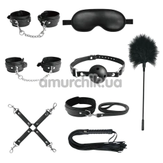 Бондажный набор Pretty Love BDSM Kit 8 Pieces, черный - Фото №1