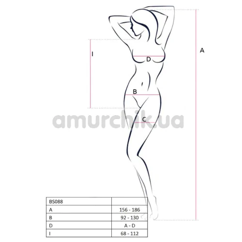 Боді Passion Free Your Senses Erotic Line BS088, чорне