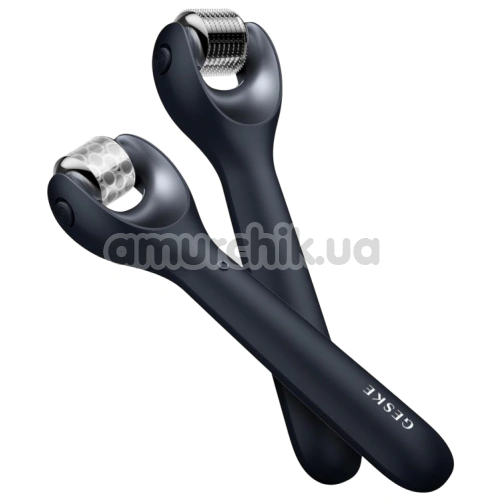 Массажер-роллер для лица с микроиглами Geske MicroNeedle Face Roller 9 in 1, черный