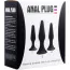 Набор из 3 анальных пробок Trubliss Anal Pleasure Starter Kit Eros, черный - Фото №12