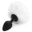 Анальная пробка с белым хвостиком Art Of Sex Silicone Butt Plug Rabbit Tail M, черная - Фото №1