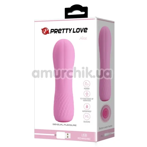 Клиторальный вибратор Pretty Love Alice, розовый