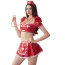 Костюм медсестры JSY Sexy Lingerie 5723, красный: топ + юбка + трусики-стринги + головной убор + стетоскоп - Фото №1