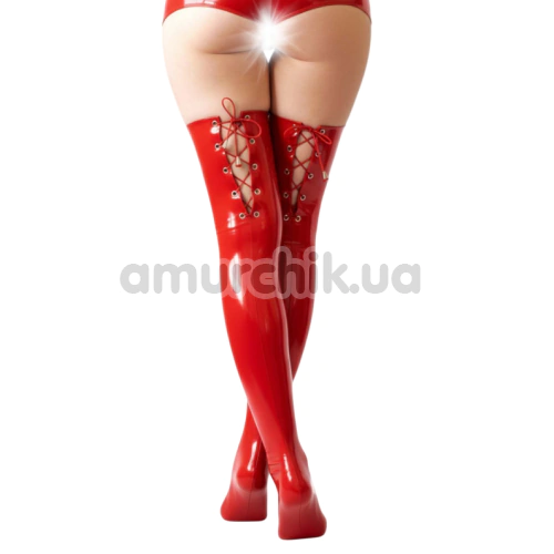 Панчохи Art of Sex Mistress Lacquered, червоні