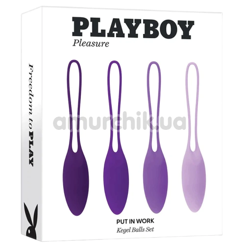 Набір вагінальних кульок Evolved Playboy Pleasure Put In Work, фіолетовий