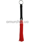 Флоггер DS Fetish Leather Flogger 02040, красно-черный - Фото №1