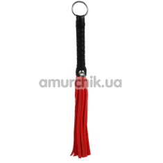 Флоггер DS Fetish Leather Flogger 02040, красно-черный - Фото №1