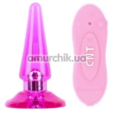 Анальна пробка з вібрацією Hi Basic Nicole's Anal Pleasure, рожева - Фото №1