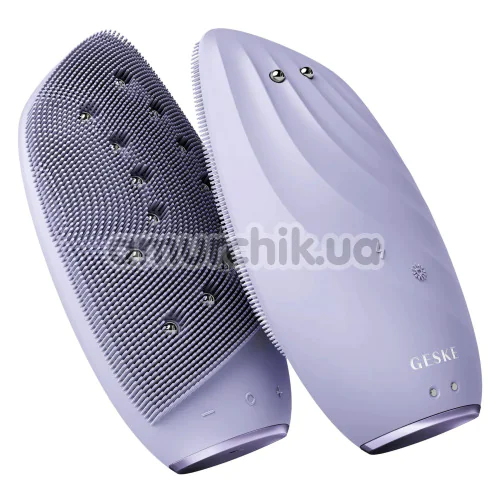 Щетка для лица Geske Sonic Thermo Facial Brush & Face-Lifter 8 in 1, сиреневая - Фото №1