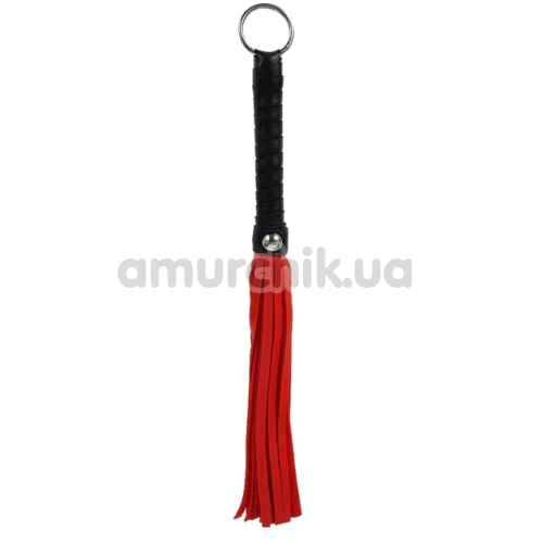 Флогер DS Fetish Leather Flogger 02040, червоно-чорний - Фото №1