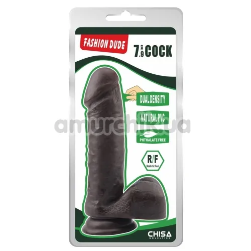 Фаллоимитатор Fashion Dude Cock 7.9, темно-коричневый