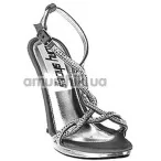 Босоніжки зі стразами Sandals сріблясті (модель 3225) - Фото №1