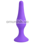 Анальна пробка Alume Silicone Slim Tip Anal Plug S, фіолетова - Фото №1