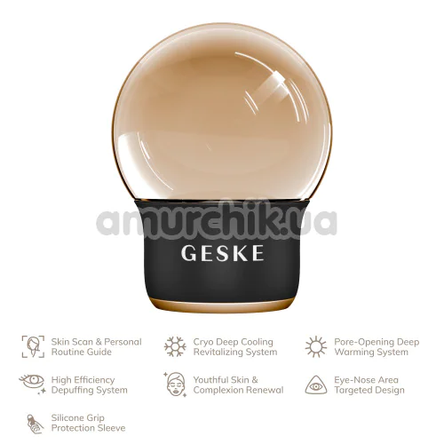 Масажер для обличчя та тіла Geske Cool & Warm Face and Body Massager 7 in 1, сірий