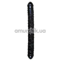 Двокінцевий фалоімітатор Boss Series Flexible Double Dong, чорний - Фото №1
