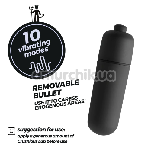 Кліторальний вібратор Crushious O-Pet Pocket Vibe Devil, червоний