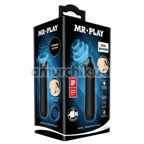Симулятор орального сексу MR Play Anal Sucking Plug, чорний