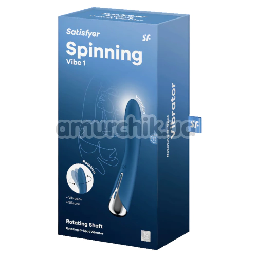 Вібратор для точки G з ротацією Satisfyer Spinning Vibe 1, синій