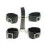 Фиксаторы для рук и ног Loveshop Fet 12 Leather, черные - Фото №1