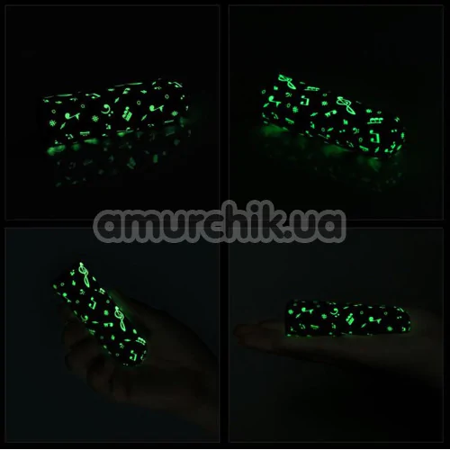 Кліторальний вібратор Music Massager Glow In The Dark, чорний